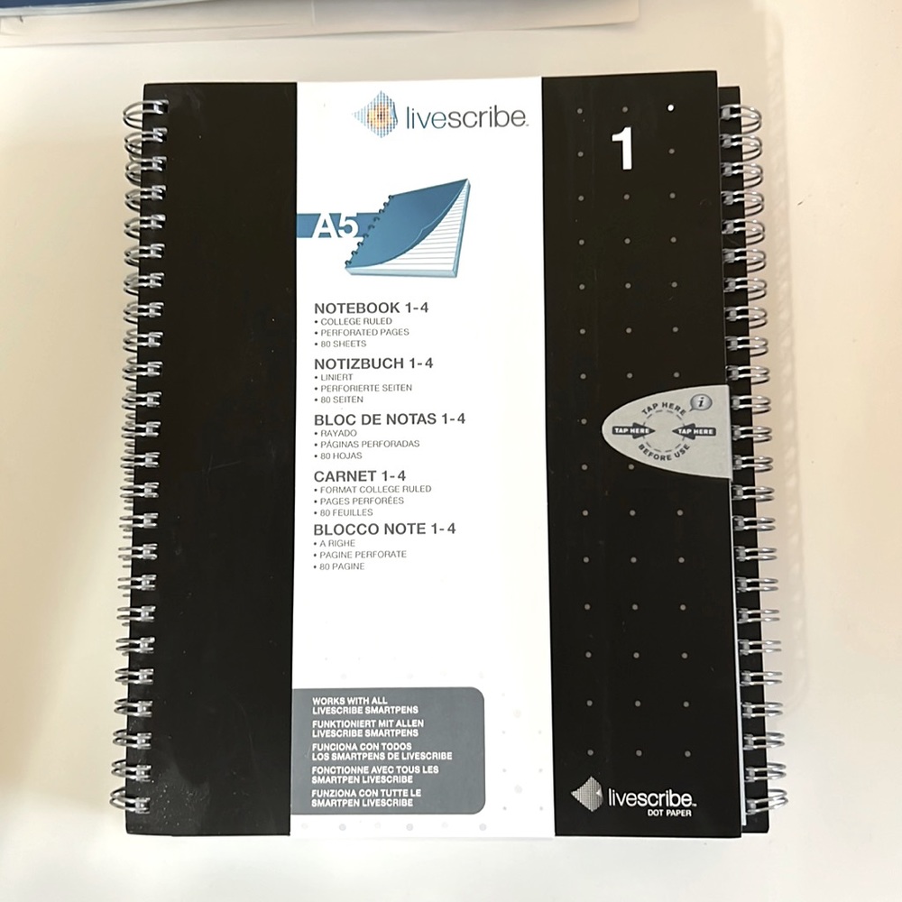 Livescribe A5 College Rules Notebook, Pack of 4